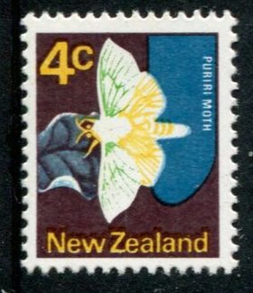 NEW ZEALAND 1973-76 4c MOTH APPLE GREEN (WINGS) OMITTED SG1011f MNH CAT £300 - Image 1 of 1
