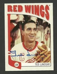 Ted Lindsay Detroit Red Wings 2005 ITG Signed Hockey Card Auto - Picture 1 of 1