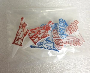 Fourth of July cupcake picks, 12 ct / 4th of July / Red White Blue /Lady Liberty - Picture 1 of 3