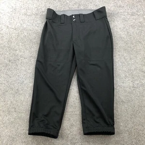 Mizuno Softball Pants Womens Medium Black Tapered Elastic Cuff - Picture 1 of 9