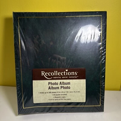Álbum de fotos recuerdos 200 fotos 4 x 6 área de notas CD bolsillo PVC gratis Foto 1 de 4