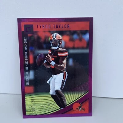Tyrod  Taylor Stat Line Season /263 Tyrod Taylor #28 2019 Donruss Browns - Image 1 of 4