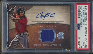 2014 Bowman Inception Auto Jersey Relics Carlos Correa #AR-CC PSA 9 MINT - Bild 1 von 2