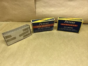 Vintage Empty Peters Rustless .303 British Cartridge Box 30-40 Krag - Picture 1 of 7