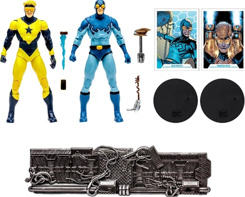 McFarlane Toys  Blue Beetle & Booster Gold Action Toys, 2 Pack, 7”, DC Collector Cover