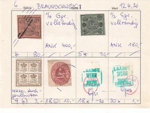 Briefmarken - Altd. Staaten - Braunschweig - Nr. 4 + 5* (953) - Bild 1 von 1