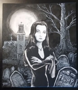 Addams Family.."Homestead"... Original Acrylic Paint Illustration - Picture 1 of 9