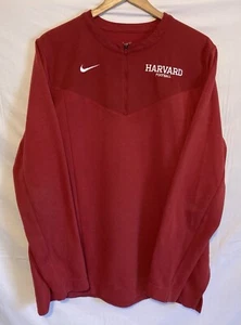 Harvard University Football Women’s Nike Dri-Fit Long Sleeve Zip Shirt Sz Large - Picture 1 of 3