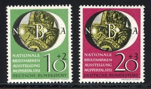 Deutschland 1951 Philatelistische Ausstellung Scott# B318-B319 postfrisch ss/vz OG NH makellos 💎 - Bild 1 von 2