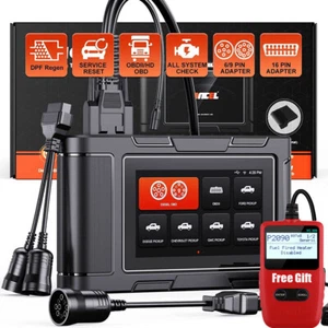 Heavy Duty Diesel Truck Diagnostic OBD2 Scanner All System DPF Regen Oil Reset - Imagen 1 de 10
