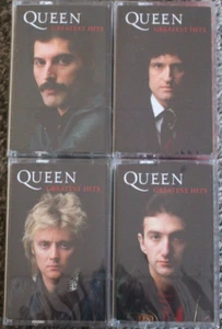 Queen - Greatest Hits X 4 (Scarce 17 TRK X 4 Coloured Cassette Albums) MINT!!! - Picture 1 of 3