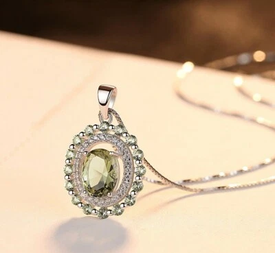 BENIAMINO Damen Kette Anhänger 925er Sterling Silber Peridot Grün Halskette OVP - Bild 1 von 4