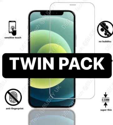 SCREEN PROTECTOR For iPhone 15 13 12 14 PRO MAX Mini X XR XS MAX Tempered Glass - Image 1 of 2