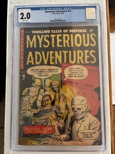 Mysterious Adventures #16 CGC 2.0 Story Comics 1953 PCH Skeleton Surgery Cover - Picture 1 of 13