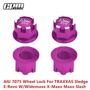 AlU 7075 Wheel Lock For TRAXXAS Sledge E-Revo W/Widemaxx X-Maxx 8S Maxx Slash US - Picture 1 of 8