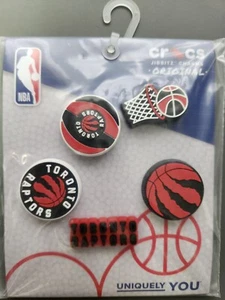 Toronto Raptors NBA Crocs Jibbitz Shoe Charms Original 5 Pack New RARE FIND - Picture 1 of 3