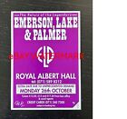 EMERSON LAKE & PALMER - ROYAL ALBERT HALL SHOW 26 OCTOBRE 1992 FLYER DE CONCERT ANNONCE