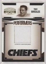 2005 Donruss Gridiron Gear Performers Jerseys /150 Tony Gonzalez #P-48 HOF