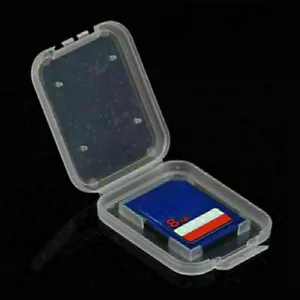 Plastic Transparent Standard  SDHC Memory card Case Box Holder Storage-Ne G5Y9