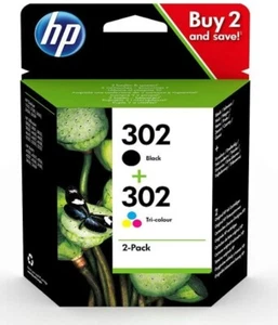 HP 302 (X4D37AE) Cartucho de Tinta Original Negro + Tricolor - Imagen 1 de 1