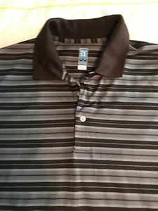 Camisa de golf a rayas negras PGA Tour Airflux para hombre ~ talla XL. - Imagen 1 de 3