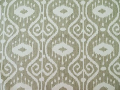 MAGNOLIA HOME BALI KHAKI IKAT COTTON UPHOLSTERY DRAPERY FABRIC $8.99YD BTY - Image 1 of 4