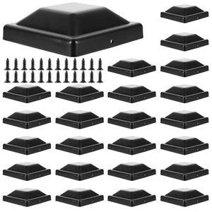 24-Pack 4x4 Fence Post Caps – Waterproof Plastic Covers with Screws - Picture 1 of 7
