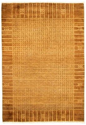 4'0" x 5'10" Hand Knotted Area Rug Traditional Oriental Wool Carpet - Image 1 of 4