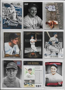 Lou Gehrig HOF Lot 25 Diff mit 13 Einsätzen/Parallelen - Lot 85CC - Bild 1 von 3