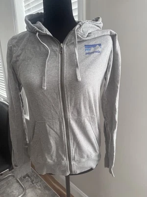 Sudadera con Capucha Patagonia Talla M Gris Cremallera Completa Chaqueta, Algodón Orgánico  Foto 1 de 4