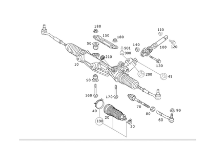 Barra de amarre genuina Mercedes-Benz 230-338-00-15 Foto 1 de 2