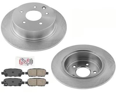 Rotores de disco de freno trasero y pastillas de cerámica para Nissan Sentra 2007-2012 Foto 1 de 4