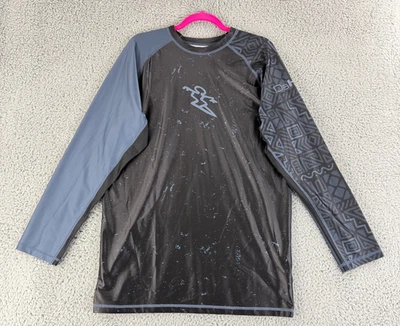 Pullover Da Hui Rash Guard Para Hombre Talla XXL Negro Azul Manga Larga Elastizado Playa Foto 1 de 4