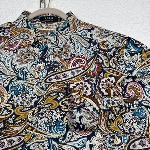 Camisa de vestir SSLR para hombre X-grande de cachemira con botones manga larga estampado por todas partes - Imagen 1 de 23