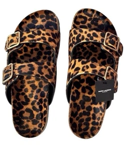 Saint Laurent Herren Sandalen Ponyhaar Leopardenmuster. Größe 39/9 1200 $ Original - Bild 1 von 8