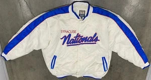 Syracuse Nationals White Satin Jacket NBA Hard Wood Classic GIII Mens 2XL RARE - Picture 1 of 8