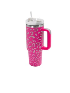 40 oz Tumbler with Handle and Straw, Insulated Stainless Steel Travel Mug - Picture 1 of 2