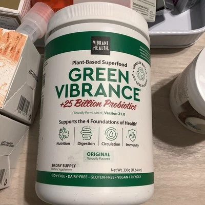Polvo Vibrant Health Green Vibrance -- 11,64 oz (30 porciones) CADUCIDAD 26/04 Foto 1 de 2
