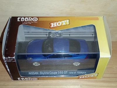 EBBRO 1:43 Scale / Nissan Skyline Coupe 350 GT - Blue - Boxed Model Car x1 - image 1 of 4
