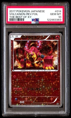 PSA 10 Volcanion Reverse Holo 014 Pokemon The Best Of XY Japanese 2017 - Image 1 of 3