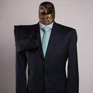 NWT $3350 BELVEST Wool and Silk Striped Suit Midnight Blue 42US/52IT LONG - Picture 1 of 22