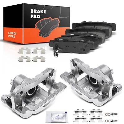 6x Pinza de freno trasera + Pastilla de freno de cerámica para Hyundai Sonata Tucson Kia Sportage Foto 1 de 4
