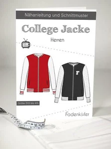 Schnittmuster "Fadenkäfer" College Jacke Herren (Preis= 1 St.) - Bild 1 von 2
