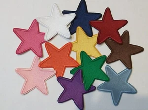 4" Star Shaped Iron-On Embroidered Patch- MANY COLORS AVAILABLE! - Picture 1 of 17