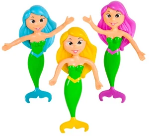 Biegsame Meerjungfrauen 12er Pack (4") Flexible Gummi Meerjungfrauen. Ideal für Partygeschenk - Bild 1 von 7