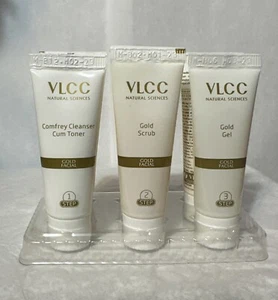 VLCC Gold Facial Kit For Luminous & Radiant Complexation-6 STEPS-1 g Each Step - Picture 1 of 9