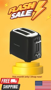 2 Slice Toaster with Extra-Wide Slots, BLACK-[BEST PRICE] [FREE SHIP US]