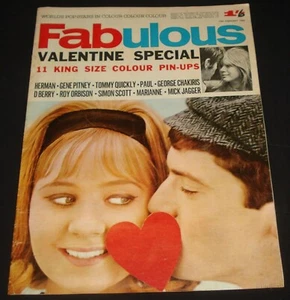 FABULOUS 1960s MOD POP MAG BEATLES MARIANNE FAITHFULL BOBBY JAMESON MICK JAGGER - Foto 1 di 10