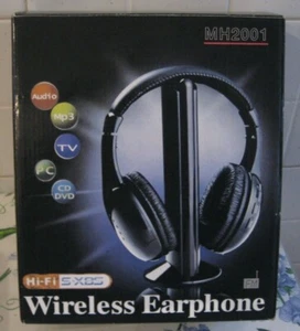 Cuffie senza fili 5 in 1 Radio Fm integrata SXBS Mh2001  Per Tv Pc Hi Fi ecc - Foto 1 di 4