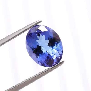 Flawless Blue Tanzanite Cabochon Faceted Gemstone Size 11.80x9.5x6mm 4.65cts - Picture 1 of 3